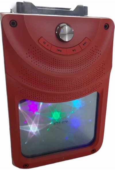 KTS-870A Radyo + USB Flash + Wireless + Karaoke Fonksiyonu + Tf Card + Işıklı Şarjlı Amfi