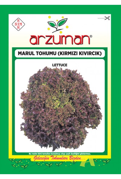 Karahasanoğlu Tarım Kırmızı Kıvırcık Marul Tohumu 5 gr 3750 Ad Tohum