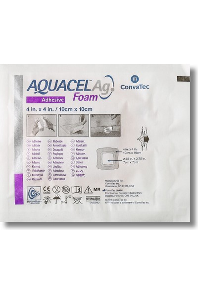 Aquacel Convatec Ag Foam Kendinden Yapışkanlı 10X10CM