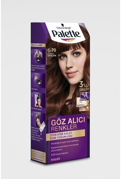 Palette Göz Alıcı Renkler Saç Boyası 6-70 Çilekli Çikolata X 2 Adet