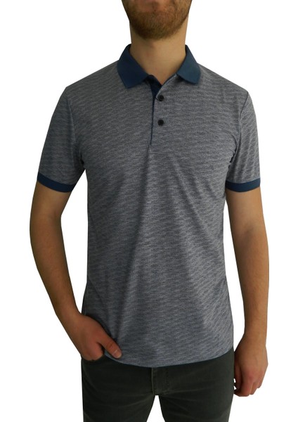 Erkek Polo Yaka Jakarlı T-Shirt 2140 BGL-ST01052