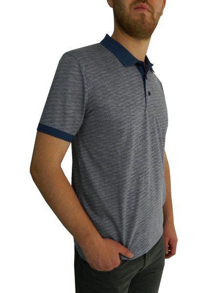 Erkek Polo Yaka Jakarlı T-Shirt 2140 BGL-ST01052