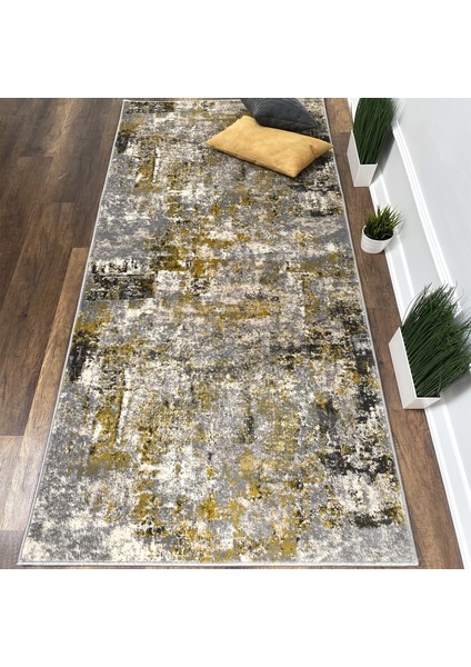 Halı Evrim G3904 80X560 cm Krem/sarı Kesme Yolluk Halı