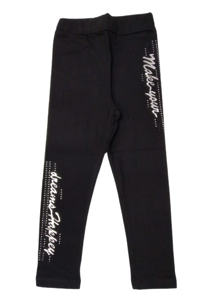 Kız Çocuk Hologram Yazılı Şerit ve Taş Baskılı Ince Yazlık Uzun Tayt fiyatları