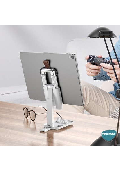 Masaüstü Ayarlanabilir Tablet ve Telefon Tutucu Stand Siyah