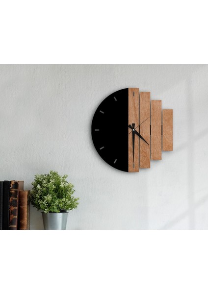 Gift Dekoratif 45CM Ahşap Duvar Saati-80