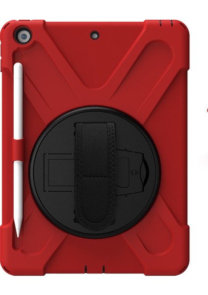 Apple iPad Pro 10.5 Kılıf Defender Standlı Askılı Tank Case A1701 A1709 A1852 Kırmızı
