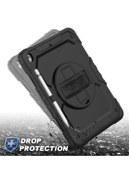 Apple iPad 7. 8. 9. Nesil 10.2" Kılıf Defender Standlı Askılı Tank Case Juji A2197 A2198 A2200 Siyah