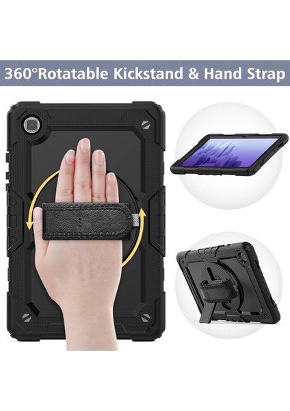 Samsung Galaxy Tab A7 T500 Kılıf 10.4" T505 T507 Defender Standlı Askılı Tank Zırhlı Case Siyah fırsatları