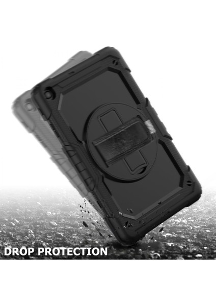 Samsung Galaxy Tab A 10.1 T510 Kılıf T515 T517 Defender Standlı Askılı Tank Zırhlı Case Siyah fiyatları