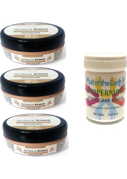50 ml Arnavut Aklık Kremi 3 Adet+Foot Care Cream Cooling Peppermint 50ML Ayak Bakım Kremi Nane Ferahlığıvekokusu 1 Adet