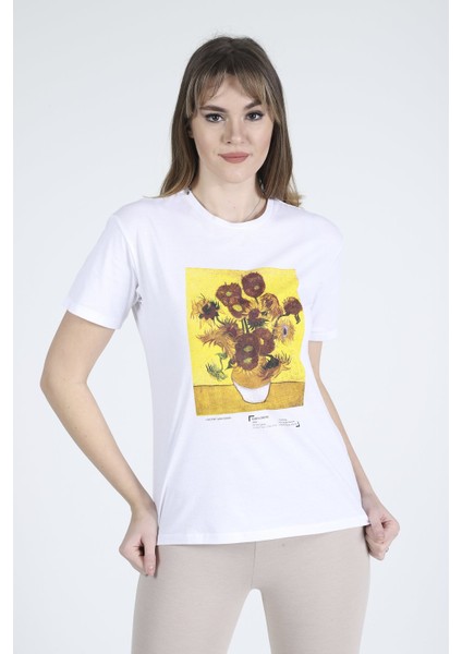 Van Gogh Sunflowers Kadın Tişört