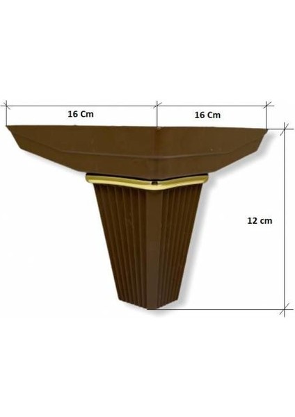 Mobilya Koltuk Ayağı Baza Çekyat Chester Oturma Grubu Ayağı Tv Ünitesi Komidin 12 cm 1 Adet