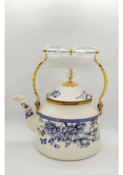 Vintage Blue Emaye Kettle