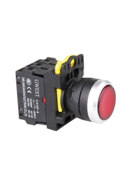 Stop Butonu Kırmızı LED Işıklı 24 Dc