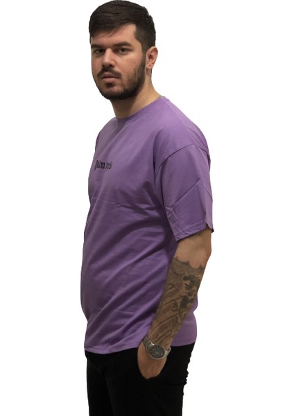 Palm Angels Dijital Baskılı Pamuk Ter Tutmayan Oversize Yeni Trend Erkek Tshirt modelleri