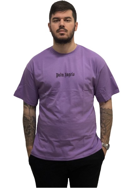 Palm Angels Dijital Baskılı Pamuk Ter Tutmayan Oversize Yeni Trend Erkek Tshirt fırsatları