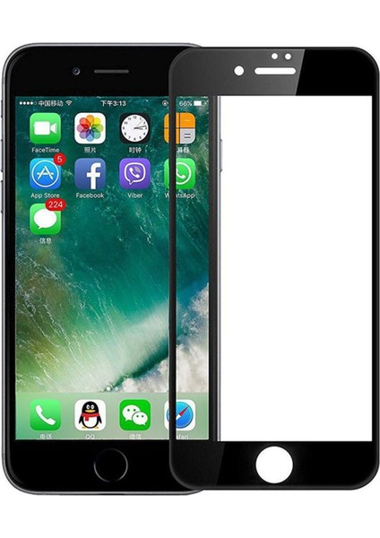 iPhone 7 Plus / 8 Plus Ekran Koruyucu Seramik Nano 9d Tam Kaplama Siyah
