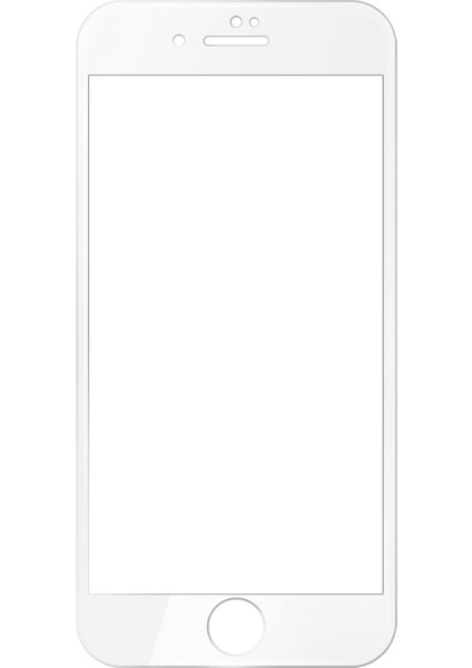 iPhone 6 / 6s Ekran Koruyucu Seramik Nano 9d Tam Kaplama Beyaz