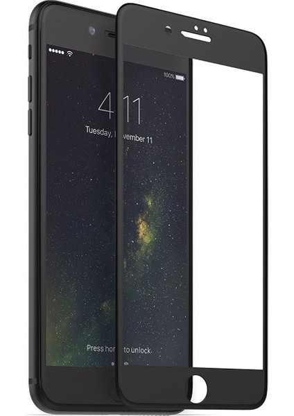iPhone 7 Plus / 8 Plus Ekran Koruyucu Seramik Mat Nano 9d Tam Kaplama Siyah