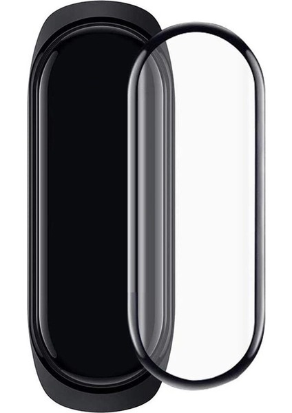 Xiaomi Mi Band 3/4 Ekran Koruyucu Kavisli Pmma Nano Siyah Çerçeve