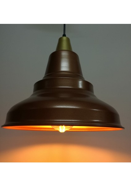 retro,modern,vintage mutfak,oda,otel,cafeler için bakır metal sarkıt avize çap:28cm