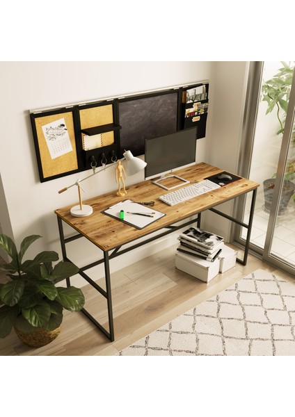 Robin Home Atlantis Ofis Çalışma Masası Bilgisayar Masası Laptop Masası 140CM AS24-A Çam