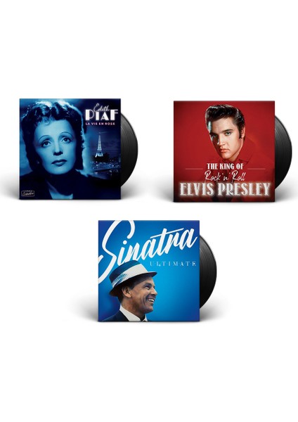 Edith Piaf La Vie En Rose Elvis Presley The King Of Rock'n Roll Frank Sinatra Ultimate Plak Seti