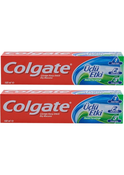 Diş Macunu Üçlü Etki 100 ml x 2 Adet
