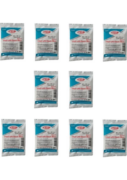 Steril Hidrofil Gazlı Bez 30CM x 80CM 10 Adet