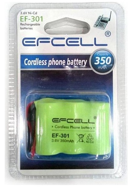 Telsiz Telefon Pili 3.6V 350MAH Ni-Mh Efcell EF-301