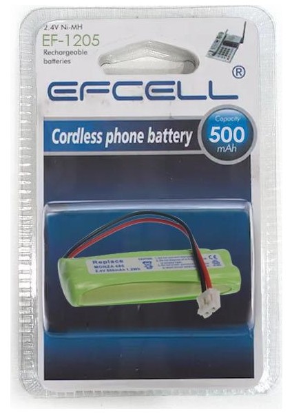 Telsiz Telefon Pili 2.4V 500MAH Ni-Mh Efcell EF-1205