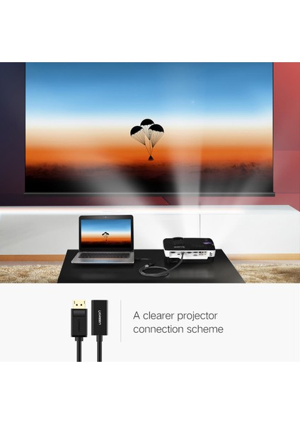 Displayport To HDMI 1080P Dönüştürücü Adaptör Siyah fırsatları