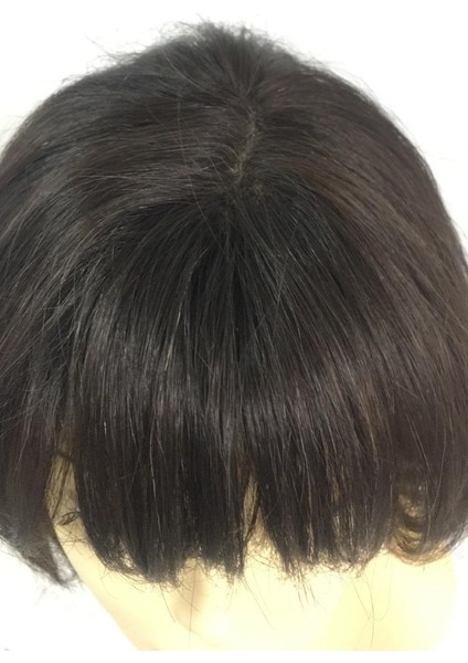 Boyazsız Orta Boy Doğal Model Katlı Kesim Gerçek Saç Peruk fırsatları