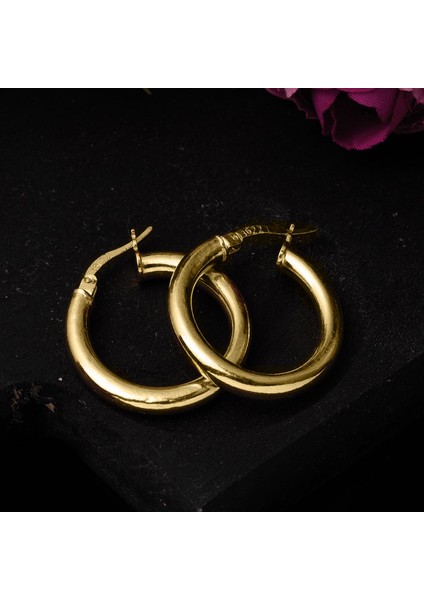 Bombeli 2,5 cm Çaplı Halka Altın Küpe fırsatları