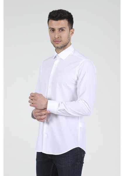 Slim Fit Uzun Kollu Erkek Gömlek 360-DB02