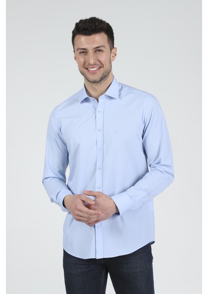 Slim Fit Uzun Kollu Erkek Gömlek 360-DB02