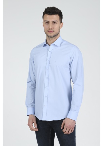 Slim Fit Uzun Kollu Erkek Gömlek 360-DB02