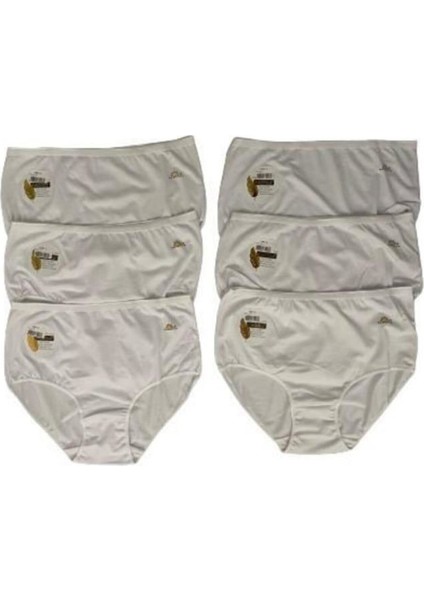 Kadın 6'lı Yüksek Bel Rahat ve Kulanışlı Modal Külot Beyaz