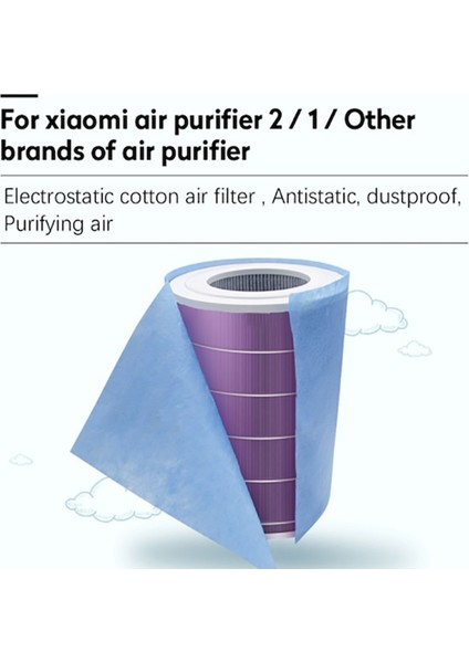 Filter Hauz I Xiaomi Air Purifier Için Toz Tutucu Filtre 8 Adet