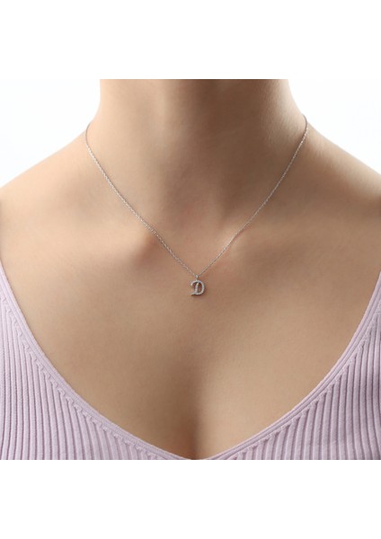 Gümüş Harf Kolye