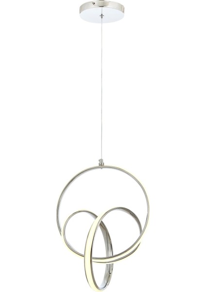 AV-5260-KK Krom Kaplama Modern Avize LED Metal Silikon 30cm