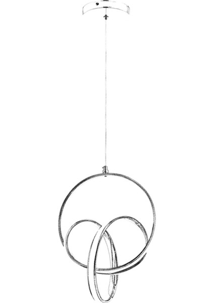 AV-5260-KK Krom Kaplama Modern Avize LED Metal Silikon 30cm fiyatları
