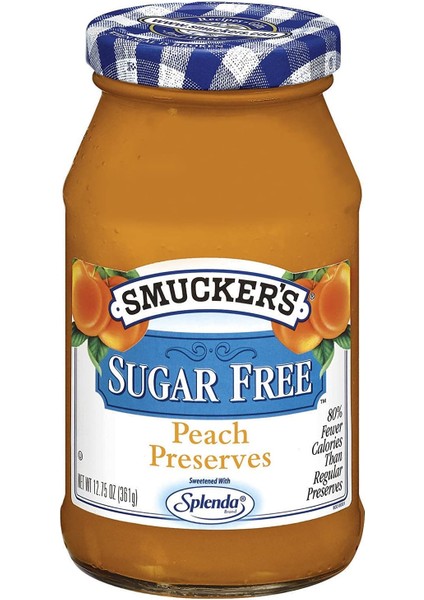 Smuckers Jams Sugar Free Peach Şekersiz Şeftali Reçeli 361 gr