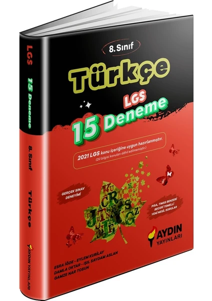 Aydın Yayınları LGS Türkçe 15 Deneme Dil Bilgisiz