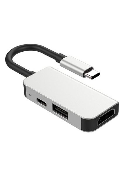 USB (Type-C To 3in1 Hdtv Usb+Pd) Hub Adaptör Çoklayıcı