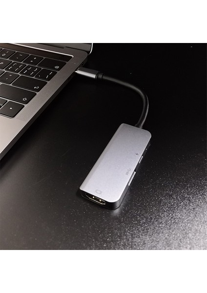 USB (Type-C To 3in1 Hdtv Usb+Pd) Hub Adaptör Çoklayıcı