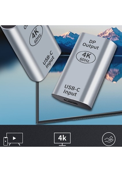 Usb-C Input Dp Output 4K Dönüştürücü Adaptör 60H