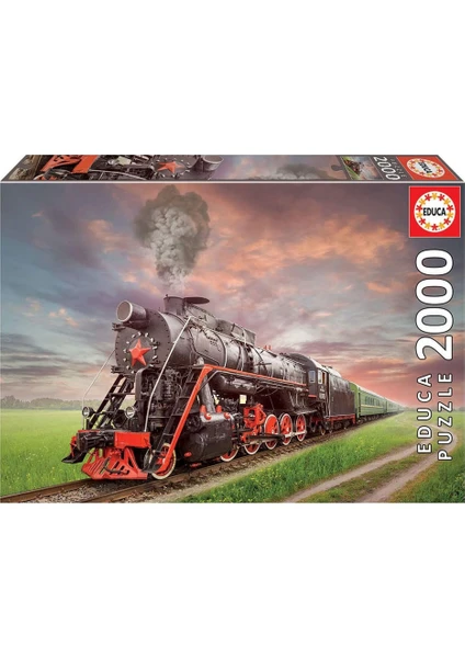 Educa Puzzle 2000 Parça Buharlı Lokomotif 18503