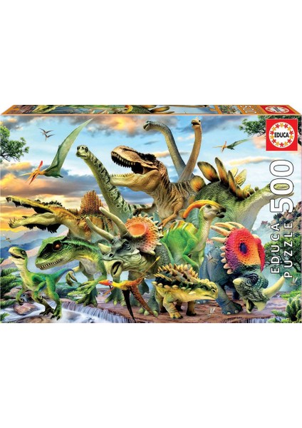 Educa Puzzle 500 Parça Dinozor 17961